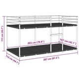 Bunk Bed without Mattress Black 107x203 cm Steel 4019880