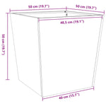 ZNTS Garden Planter 50x50x50 cm Galvanised Steel 851076