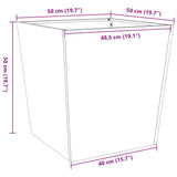 Garden Planter 50x50x50 cm Stainless Steel 851074