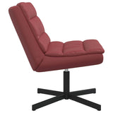 Swivel Chair Wine Red 63 x 75 x 76 cm PU 42007342