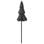 ZNTS 3-Tier Garden Parasol with Aluminium Pole Anthracite 2 m 313854