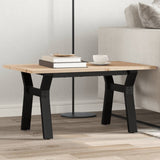 Coffee Table Y-Frame 80x50x40 cm Solid Wood Pine and Steel 3282706