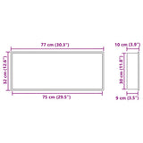Shower Niche Black 75 x 30 x 9.5 cm Stainless Steel 42012672