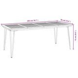7 Piece Garden Dining Set Solid Wood Acacia and Metal 3155420