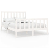 Bed Frame without Mattress White 140x190 cm Solid Wood Pine 3106684