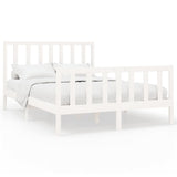 Bed Frame without Mattress White 160x200 cm Solid Wood Pine 3106714
