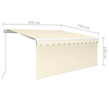 Manual Awning 3.5 x 2.5 m Cream 100% Polyester 3069277