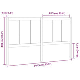 Bed Headboard 140.5x4x100 cm Solid Pine Wood 818085