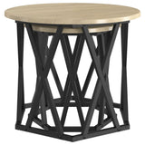 ZNTS Nesting Side Tables 2 pcs Sonoma Oak Engineered Wood 868244