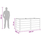 Garden Raised Bed Brown 200 x 100 x 91 cm 42039007