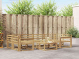 Outdoor Sofa Set 7 pcs White 59 x 59 x 37 cm Solid Acacia Wood 3387303