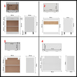 ZNTS 4 Piece Kitchen Cabinet Set High Gloss White Engineered Wood 3067660