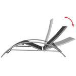 Sun Lounger Aluminium Black 42159