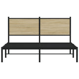 Metal Bed Frame without Mattress Sonoma Oak 140x190 cm 4007716