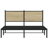 Metal Bed Frame without Mattress Sonoma Oak 150x200 cm King Size 4007718
