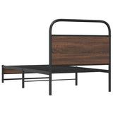 Bed Frame without Mattress 90x200 cm Brown Oak Engineered Wood 4100475