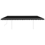 Manual Retractable Awning with Posts 6x3 m Anthracite 3069999