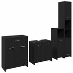 Bathroom Furniture Set 4 pcs Black Oak 30 x 30 x 183.5 cm 3332592