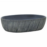 Countertop Basin Black and Grey Oval 47x33x13 cm Ceramic 155068