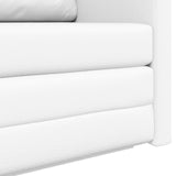 Folding Sofa Bed White 124 x 71 x 78 cm Faux Leather 42030519