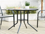 Patio Table Round Anthracite 80x72.5 cm Powder-coated Steel 4009263
