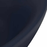 146935 Luxury Basin Overflow Oval Matt Dark Blue 58,5x39 cm Ceramic