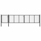 Garden Gate Steel 500x100 cm Anthracite 144335