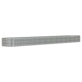 Garden Raised Bed Galvanised Steel 512x80x36 cm Silver 318942