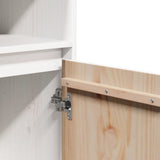 Highboard White 37x34x110 cm Solid Wood Pine 813516