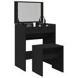 Dressing Table and Stool Black 60x40x113.5 cm 848214