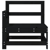 Garden Corner Sofas 2 pcs Black Solid Wood Pine 825510