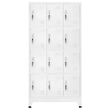Locker Cabinet with 12 Compartments 90x45x180 cm 244476