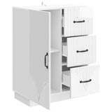 Sideboard High Gloss White 66 x 34.5 x 87 cm Engineered Wood 895319