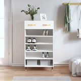 Shoe Cabinet White 60x35x105 cm Engineered Wood 829588