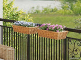 Hanging Planter Basket GENDT 2 pcs Natural Brown Kubu Rattan 42020968