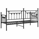 Daybed Frame Black 80 x 200 cm Steel 42002657