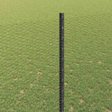 Welded Wire Fence 10 x 1.6 m PVC-Coated Steel Grey Mesh 3336837