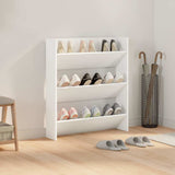 Wall Shoe Cabinet White 80x18x90 cm Engineered Wood 806777