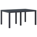 Garden Dining Set 5 pcs Anthracite Polt rattan 3378695
