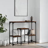 Console Table Smoked Oak 89.5x28x76 cm Engineered Wood 833385
