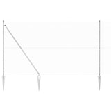 Hexagonal Fence with Post 25 x 1.5 m Galvanised Steel Silver 3353389