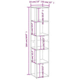 Corner Cabinet Sonoma Oak 33x33x164.5 cm Engineered Wood 809047