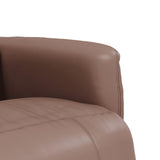 Massage Recliner Chair with Footrest Brown Faux Leather 356514