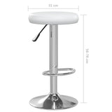 Bar Stools 2 pcs White Faux Leather 333097
