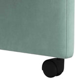 Dining Chairs with Wheels 2 pcs Sea green 58 x 65 x 98 cm 42017883