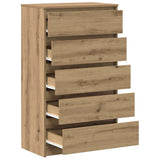 Drawer Cabinet Artisan Oak 60x36x103 cm Engineered Wood 855997
