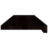 Stair Treads 2 pcs Brown Black 80x30x2 cm Solid Wood Oak 3283803
