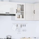 Kitchen Wall Cabinet with Glass Door Porto High Gloss White 854009