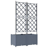 Garden Planter 2 pcs LiGht Grey 80 x 40 x 143 cm PP 42002884