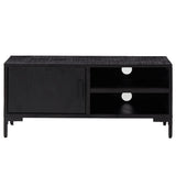 TV Cabinet Black 90x30x40 cm Solid Pinewood 349916